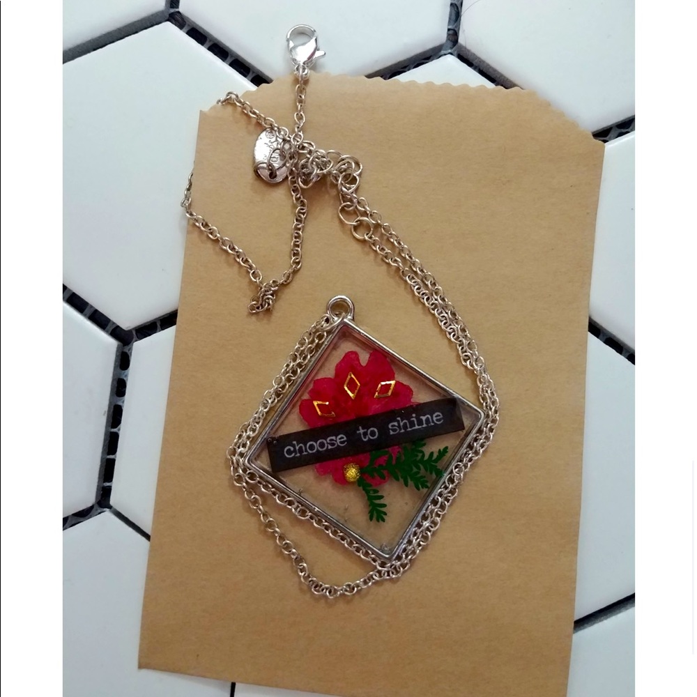 Positive Affirmation Resin Necklace I Homemade